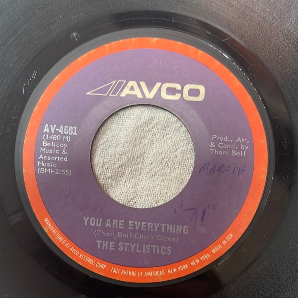 The Stylistics 45 rpm AVCO vintage Vinyl Record - Picture 2 of 4